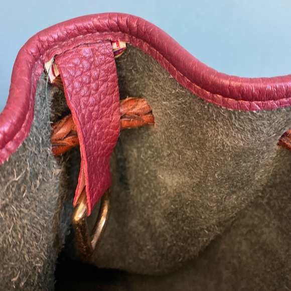 Vintage Dooney & Bourke Teton Drawstring Leather Bucket Bag - Picture 7 of 10